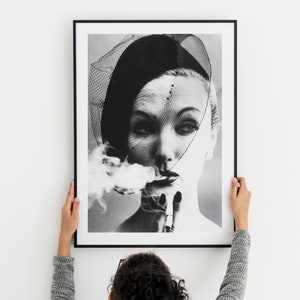 Photography - William Klein | Smoke, Veil, Paris | Room Decor | Bedroom Prints | Gift for Friend | Black and White Decor Photo | Digital Art