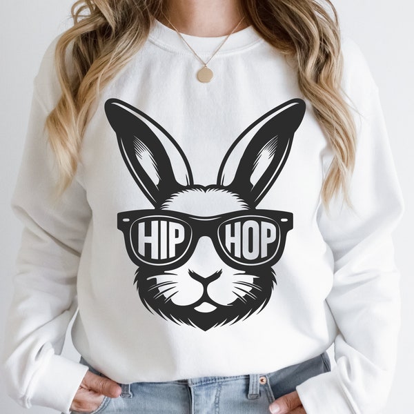 Hip Hop Svg, Cool Bunny Svg, Hipster Bunny Svg, Easter Bunny Svg, Cool Rabbit Svg, Easter Sunday Svg, Cute Easter Svg, Sunglasses Bunny Svg