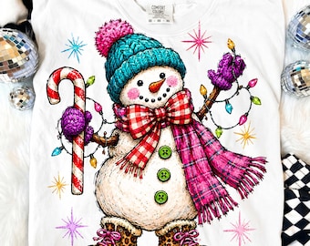 Weihnachtsschneemann (PNG), festliches Design, digitale Sublimationsdatei