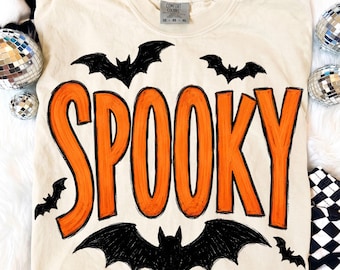 Gruseliges Halloween PNG, Fledermaus-Shirt-Design, Sublimations-DTF