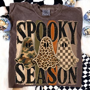 Spooky Season PNG, Halloween Ghost Trio, Sublimation Digital File