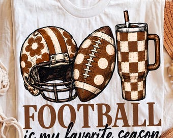 Football ist meine Lieblingsjahreszeit (PNG) – Retro-Sport-Sublimationsdatei