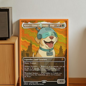 Personalisierte Haustier Karte | Personalisierte Haustier Geschenk Digital Download | Rick und Morty Stil Haustier Kunst | Haustier Wall Art 300 DPI