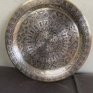 Egyptian Copper Handpainted Plate