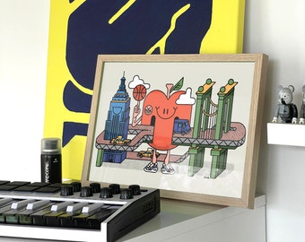 BIG APPLE 11.81 x 8.26 inch