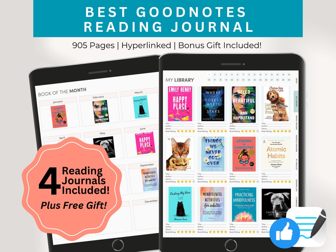 Ultimate Goodnotes Reading Journal Good Notes Planner, Goodnotes