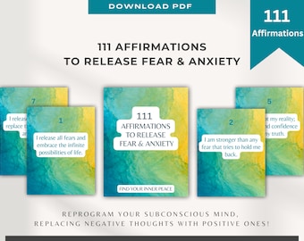 111 Affirmations to Release Fear & Anxiety, Positive Affirmations, Motivate Affirmations, Positive Vibes, Mental Health Affirm, Self Care