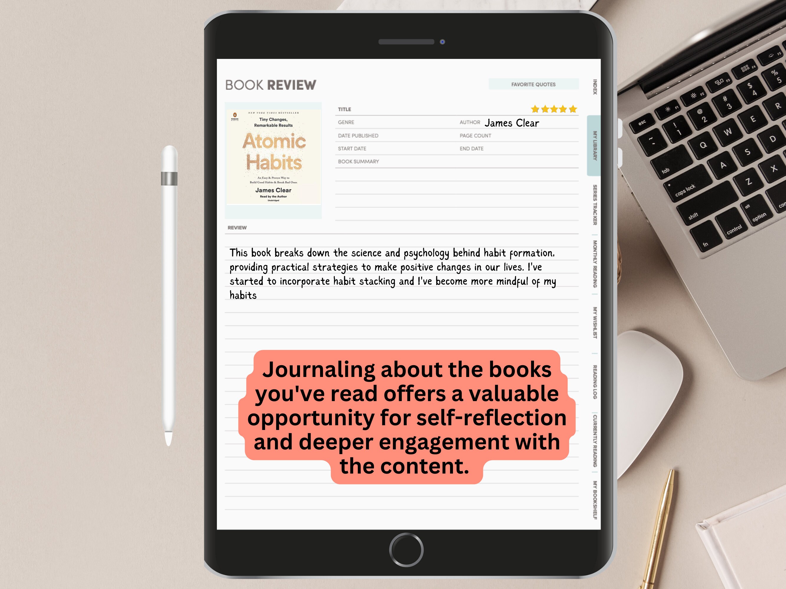 Ultimate Goodnotes Reading Journal Good Notes Planner, Goodnotes