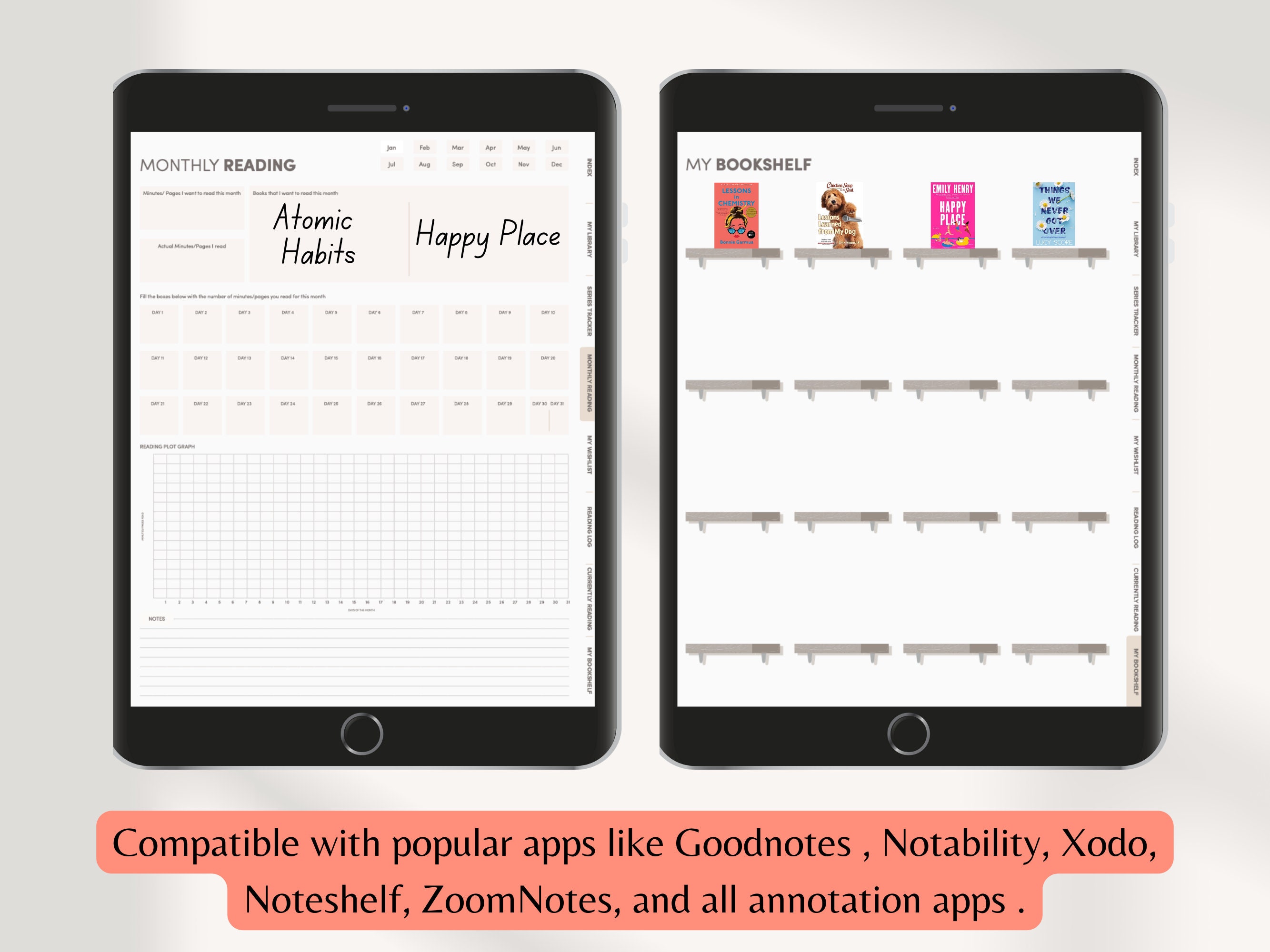 Ultimate Goodnotes Reading Journal Good Notes Planner, Goodnotes
