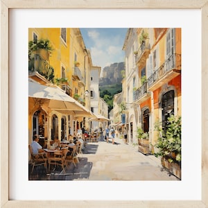 Italy Street Print, Sorrento Summer Time, Amalfi Coast, Feel Happy, Feel Good Space, Home Decor Italy Gift, Italy Prints, Travel Poster,