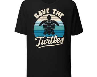 Guarde la camiseta unisex de las tortugas, regalos para los amantes de las tortugas marinas, camisa de vacaciones en la playa, camisa del océano, camisa de salvar nuestro planeta, camisa de la vida marina,