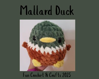 Crochet Mallard Duck handmade amigurumi plushie