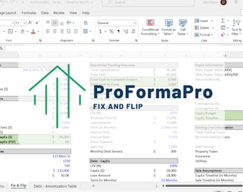 Calculadora de inversión inmobiliaria Fix & Flip - Microsoft Excel