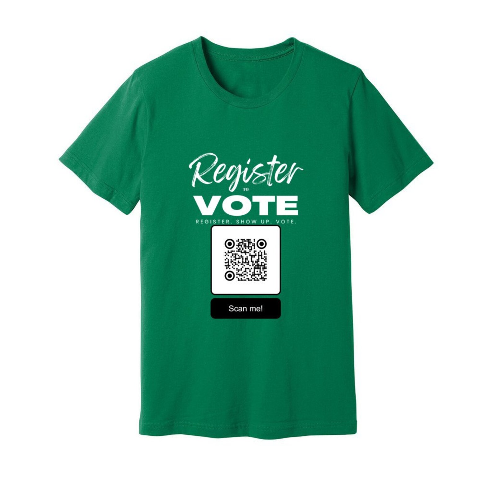 REGISTER to VOTE Shirt, QR Code Bella +canvas Comfortable T-shirt, A ...