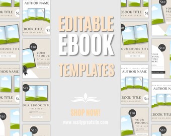 60 Ebook Mockup Template, Canva Editable, Lead Magnet Template, Canva Magazine Mockup, Ebook Mockup Canva