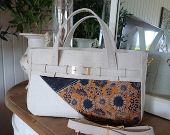 Sac en Liège Fait Main, Sac à Main Tournesol Écoresponsable, Sac bandoulière, Maroquinerie Végane Unique, Cadeau Femme Nature