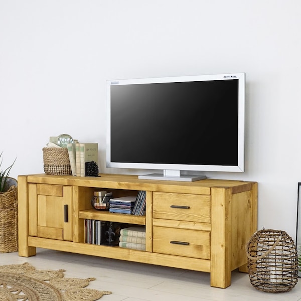 Meuble tv en bois clair