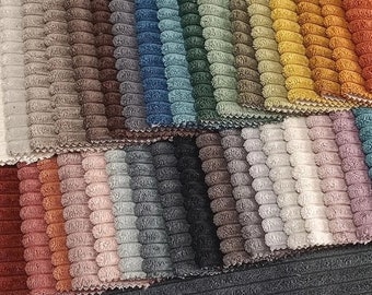 SOFT CORDUROY FABRIC, Fabric By The Metre, Decorative Fabric Perfect For All Furnishing Purposes, Upholstery Curtain Fabric