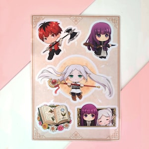 Frieren Stickers Sheet - Frieren, Fern and Stark