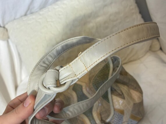 Rare fabric patchwork with leather lizard snake e… - image 8