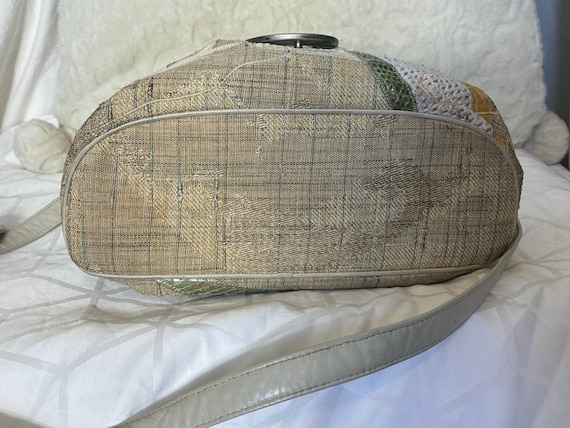 Rare fabric patchwork with leather lizard snake e… - image 7