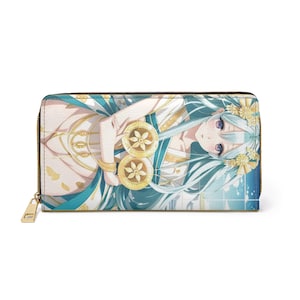 Zipper Wallet celestial girl / Light blue girl zipper wallet