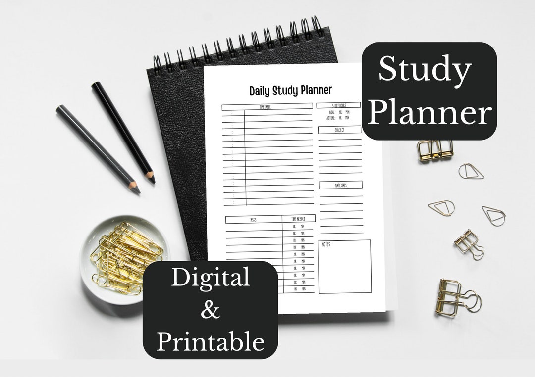 Printable Academic Study Planner for Students / Digital & Etsy