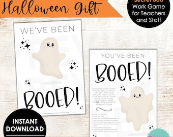 You’ve Been Booed Printable | We’ve Been Booed Printable | Halloween Boo Game | Halloween Signs | Boo Basket Printable | Teacher Staff Game