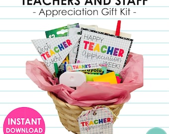 Teacher Appreciation Gift Card Holder | Teacher Appreciation Week Gift | Teacher Thank You Gift | Printable Teacher & Staff Gift Kit |