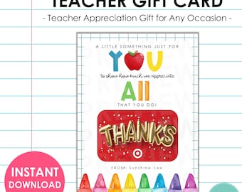 Teacher Appreciation Gift Card Holder | Teacher Gift Card Holder | Teacher Thank You Gift | End of the Year Teacher Gift | Holiday Gift Card