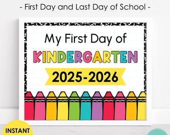 Editable First Day Of School Sign | Back to School Sign | Personalized School Printable Signs | Last Day of School Sign | End of Year Sign