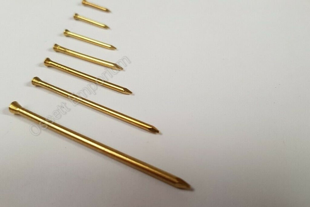 Solid Brass Panel Pins 13mm 15mm 20mm 25mm 30mm 40mm 50mm Choose