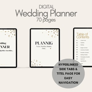 Wedding Planner 70+pages for iPad Goodnotes, iPad Wedding Planner, Wedding To Do List,Wedding Checklist,Wedding Planner, Budget Planner