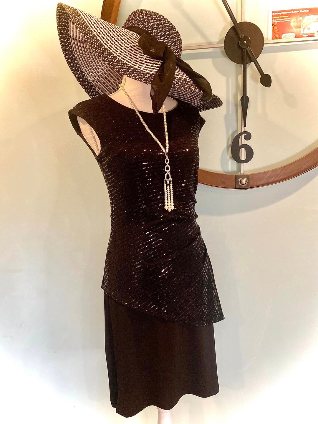 classics lover off the shoulder satin a line mini dress Classic Black Prom Party Dress SH4 Queendancer Women Sparkly Black size:8 UK medium
