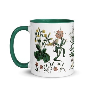 Tudor Botanical Mug - medieval renaissance floral herbal plant magic illustration coffee tea cute gift