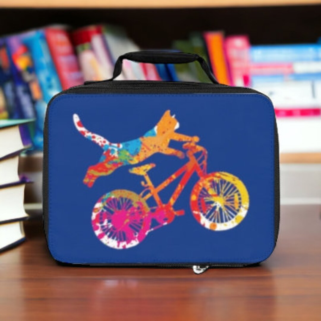Cat Bike Lunch Bag School Lunch Bag Back to School Gift for Etsy
