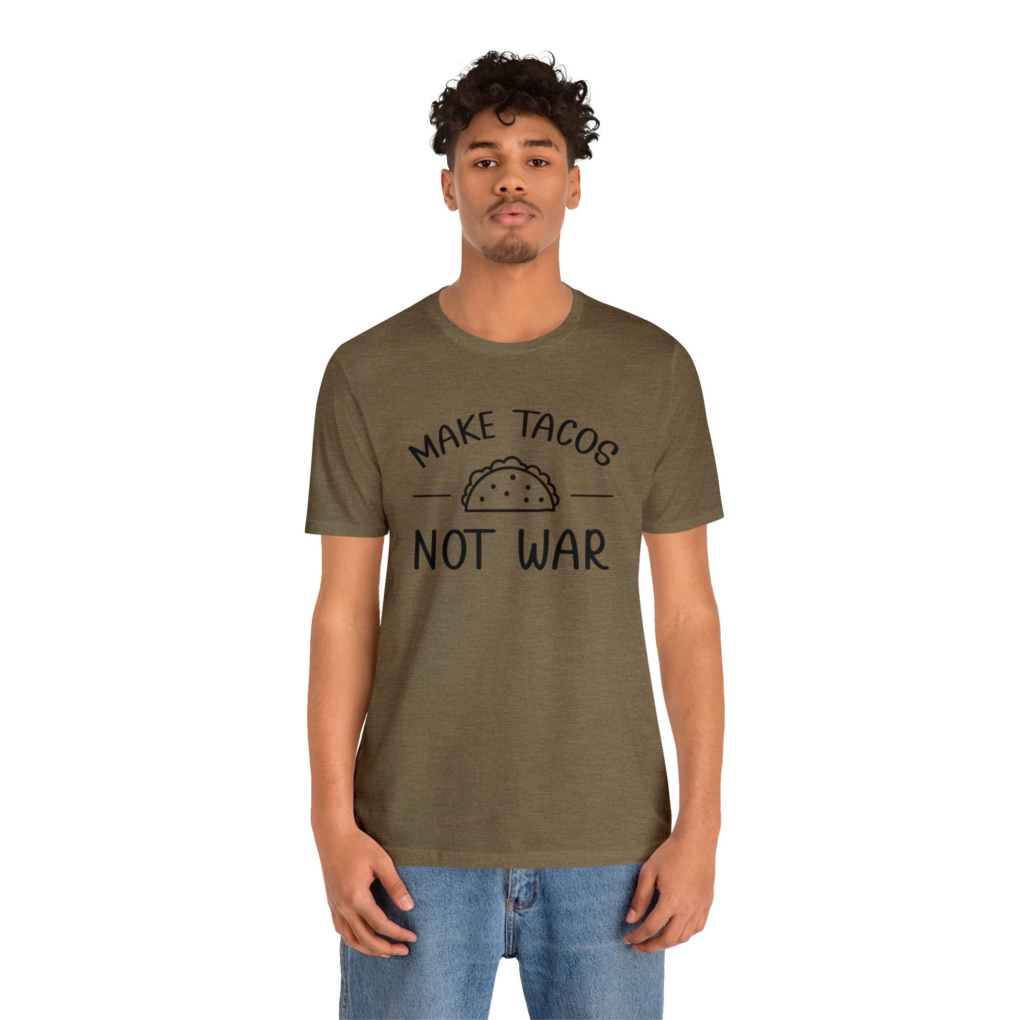 Women's Wideneck Sweatshirt - Make Tacos Not War (White Logo)
