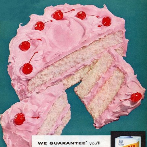 Vintage Cake and Flour Ad Poster