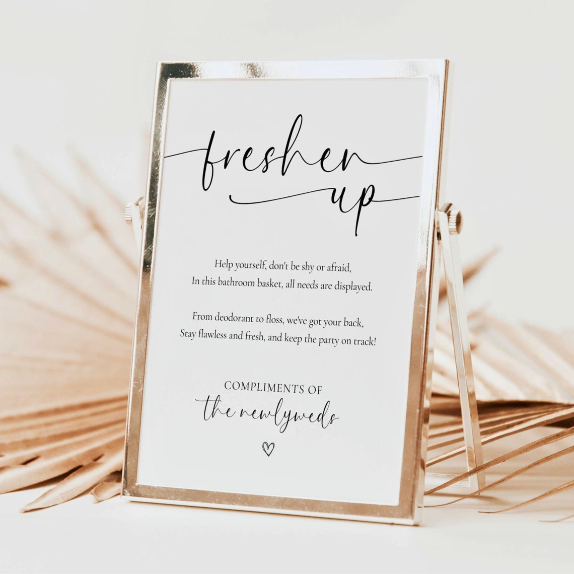 Wedding Bathroom Basket Sign Wedding Restroom Printable Template Please ...