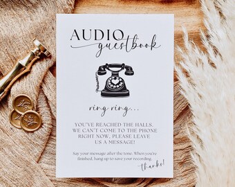 Livre D'or Audio Rétro - Téléphone à Messages Vocaux - Pour Mariage, Anniversaire - Design Européen - 4