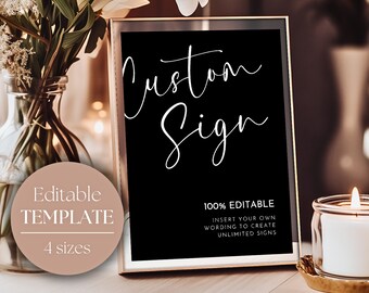 Editable Wedding Sign Template | Modern Wedding Sign Printable | Customizable Wedding Signage | 5x7 8x10 A5 A4 | Instant Download BLAIR