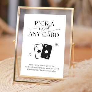Cartes à jouer signe livre d'or | signe livre d'or de mariage | Livre d'or unique | Décoration de mariage | Modèle de plaque de mariage | Modèles numériques et PDF