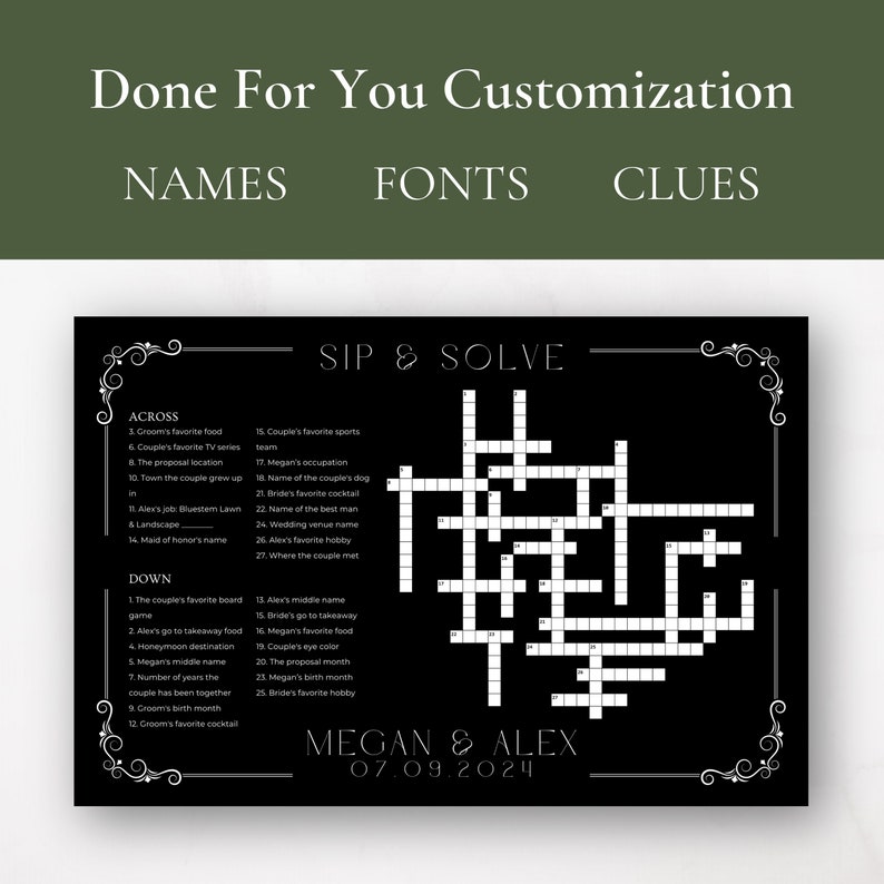 Art Deco Custom Crossword Puzzle Fully Editable Game Etsy Art Deco Custom Crossword Puzzle Fully Editable Game Etsy