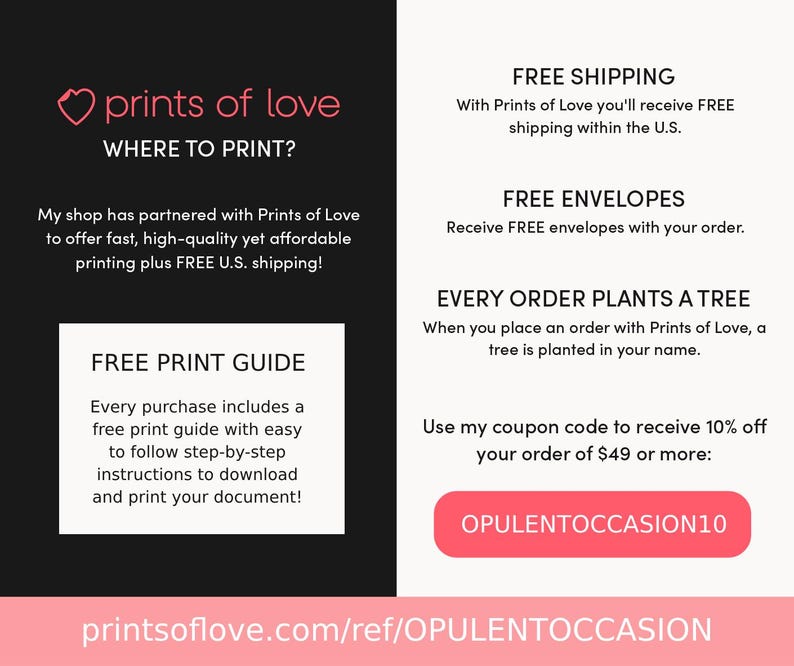 a flyer for a print shop with a price tag