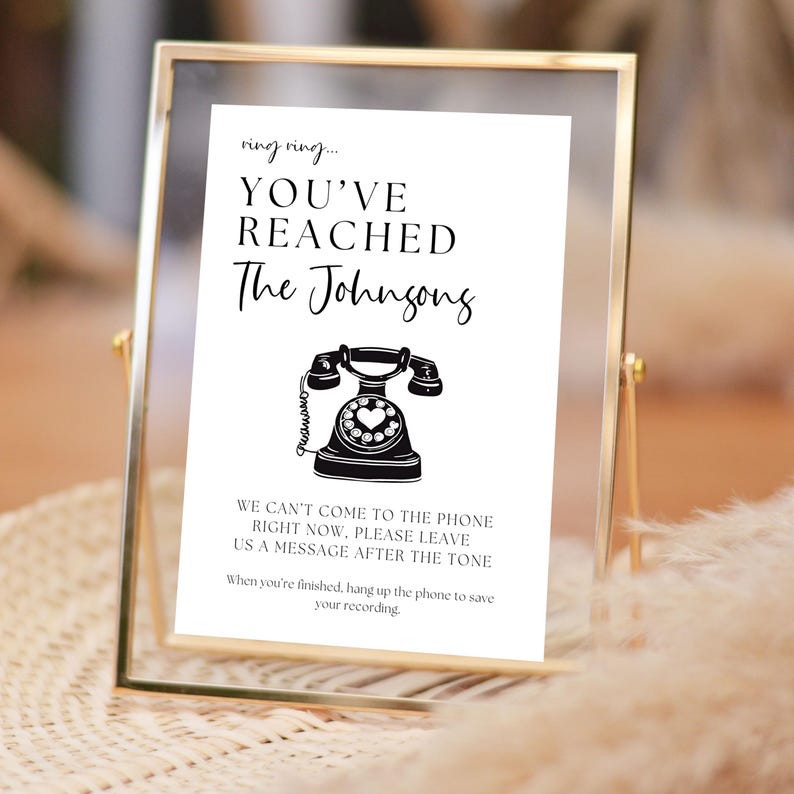 a sign that says, you've reached the telephone