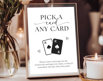 Playing Cards Guest Book Sign | Wedding Guestbook Sign | Unique Guestbook | Wedding Decor | Wedding Sign Template | Digital Templates & PDFs