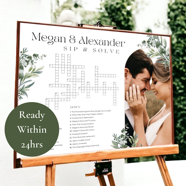 Wedding Dry Erase Crossword Puzzle Etsy Wedding Dry Erase Crossword Puzzle Etsy
