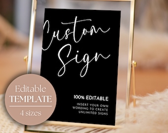 Editable Wedding Sign Template | Modern Wedding Sign Printable | Customizable Wedding Signage | 5x7 8x10 A5 A4 | Instant Download BLAIR