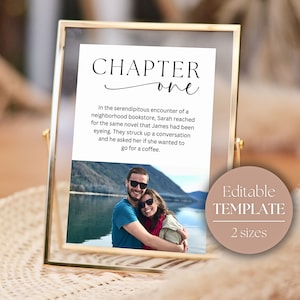 Tischnummern mit Fotos, personalisierte Tischnummern, Hochzeitsschild „Unsere Geschichte“, unsere Liebesgeschichte, die Geschichte von uns, sofortiger Download,