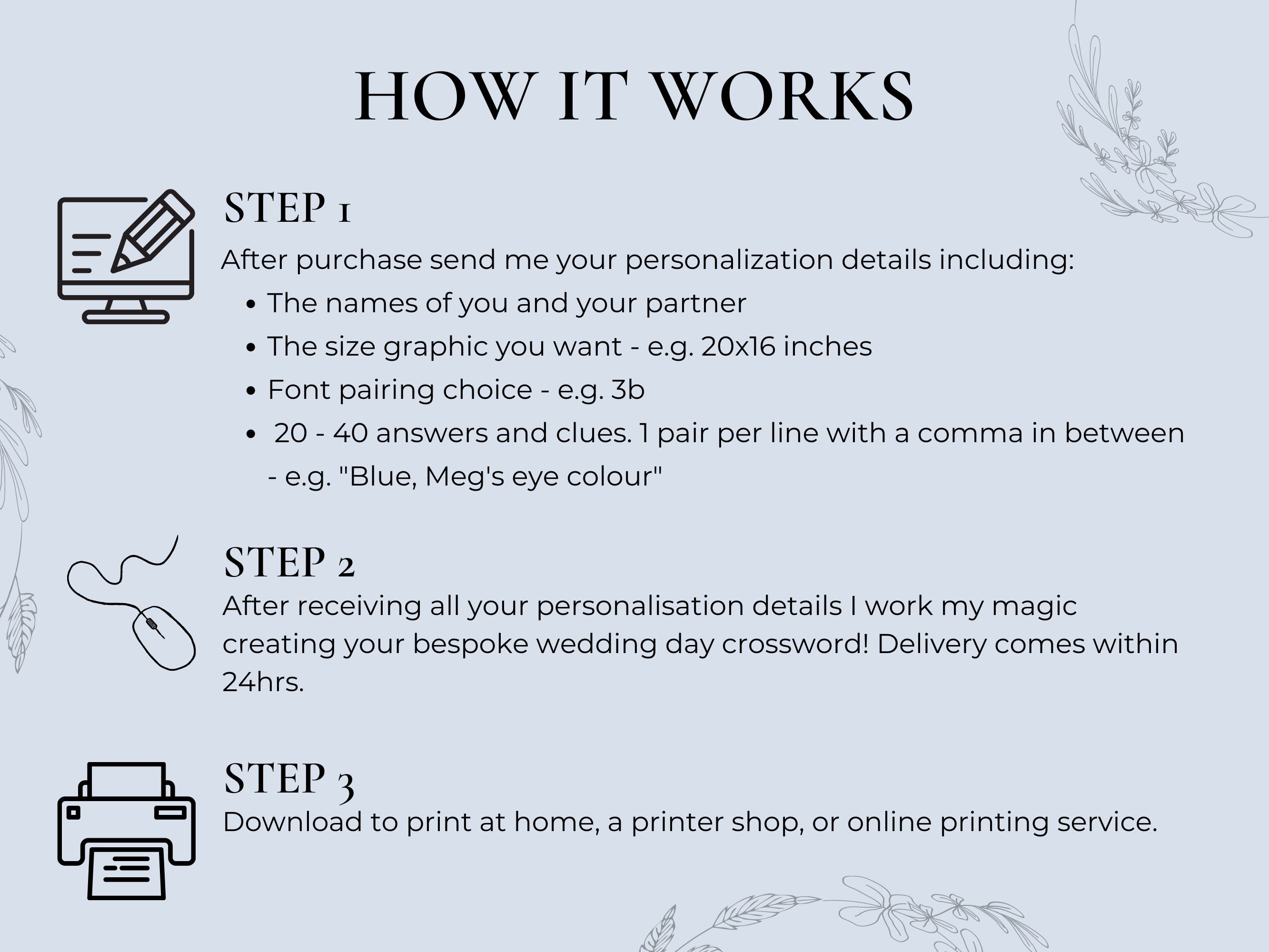 Elegant Wedding Crossword Puzzle Sage Green Wedding Custom Etsy